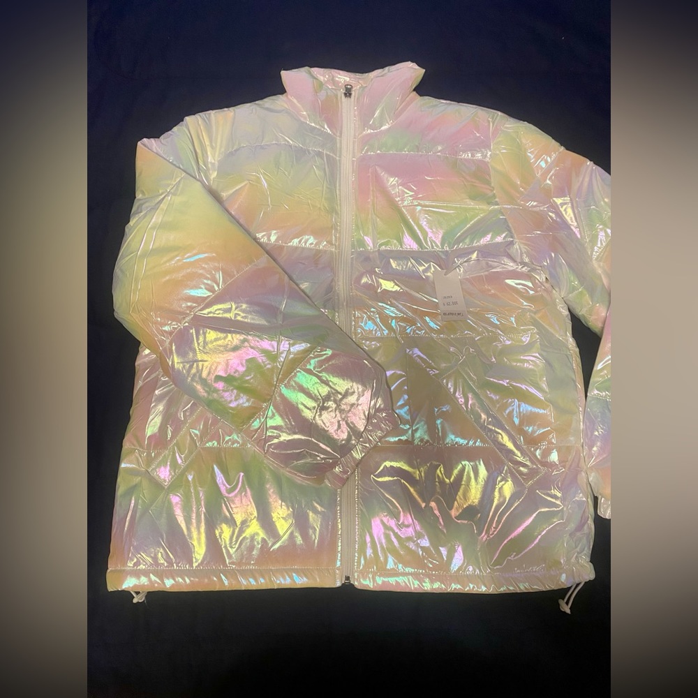 Brand New with tags, never worn. Large, fits slim. So pretty!